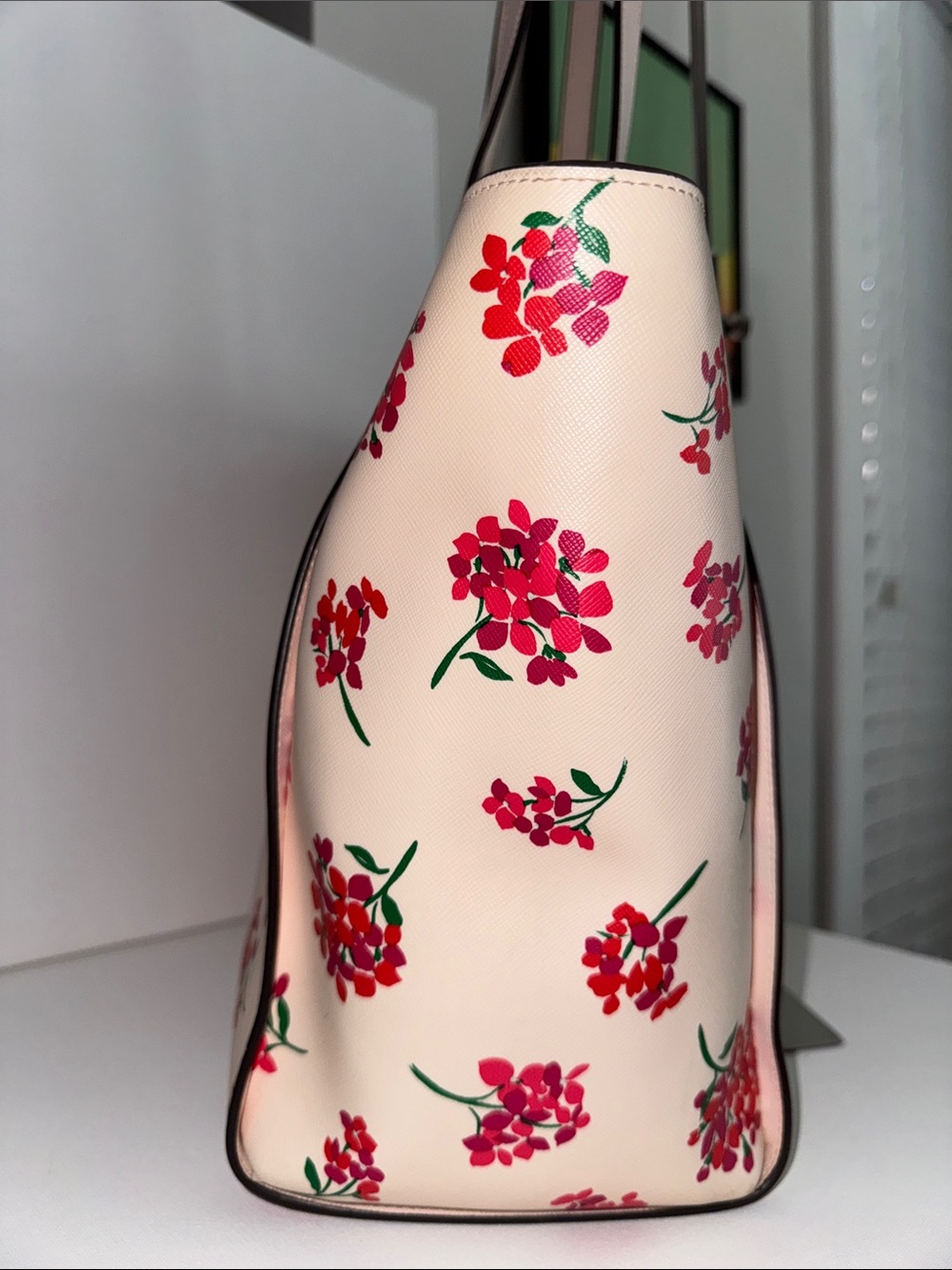 Kate Spade Becca Floral Tote in Fresh Peach Multi - Picture 3 of 10